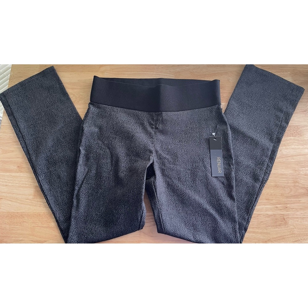 Renuar Pant Women's Size‎ 14 Comfort Waist Stretch Black & Gray